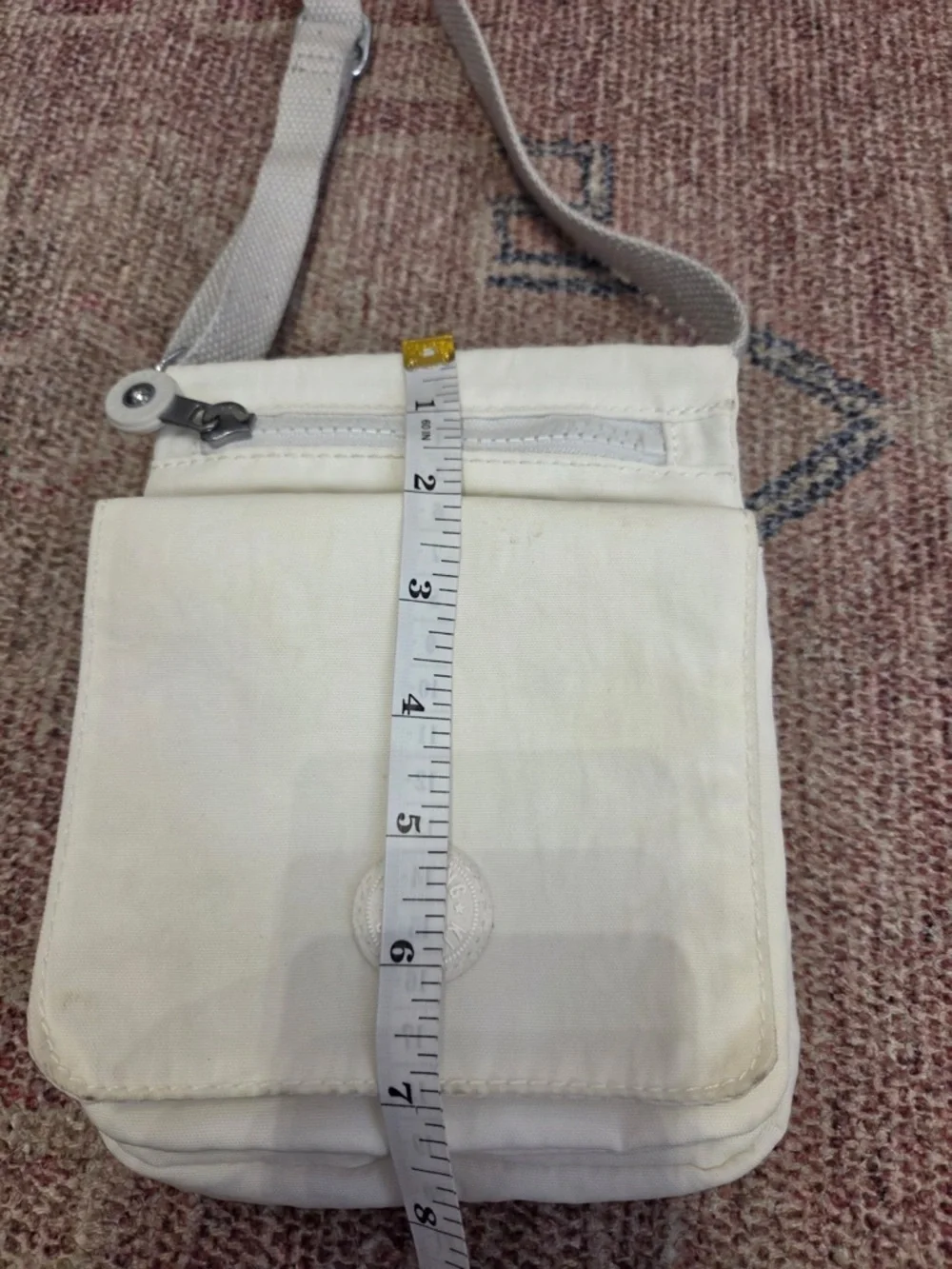Kipling New Eldorado Mini Crossbody Bag, a lightweight nylon travel bag white